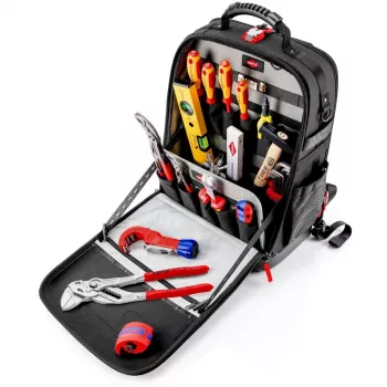 Knipex X18 sanitarinis modulis kuprinei – kompaktiška ir patvari įrankių laikymo sistema