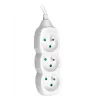 TRACER PowerCord ilginamasis laidas 1,5 m 3 lizdai baltas