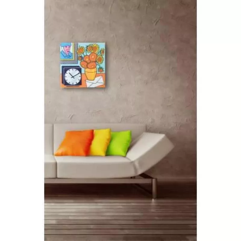 NeXtime laikrodis 8170 Go van Go, 43x43 cm, sieninis, įvairiaspalvis