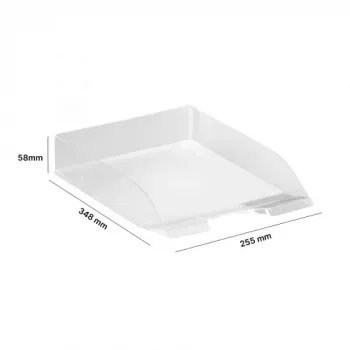 AD Class LAIKŲ PADĖKLAS LETTER TRAY Basic permatomas