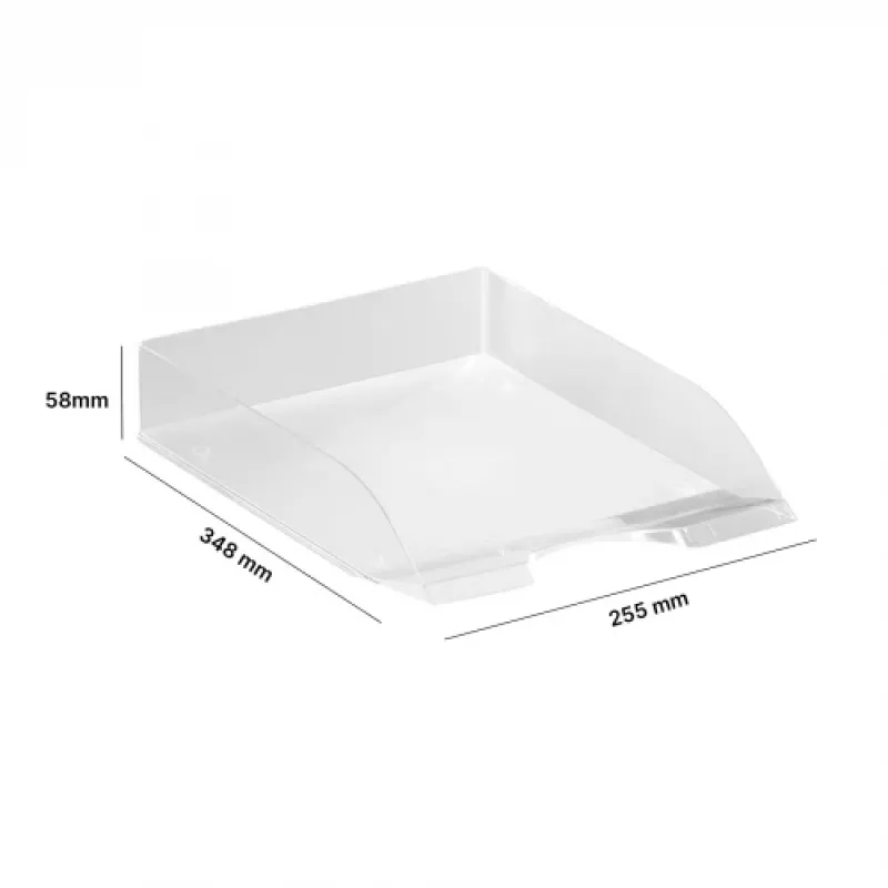 AD Class LAIKŲ PADĖKLAS LETTER TRAY Basic permatomas