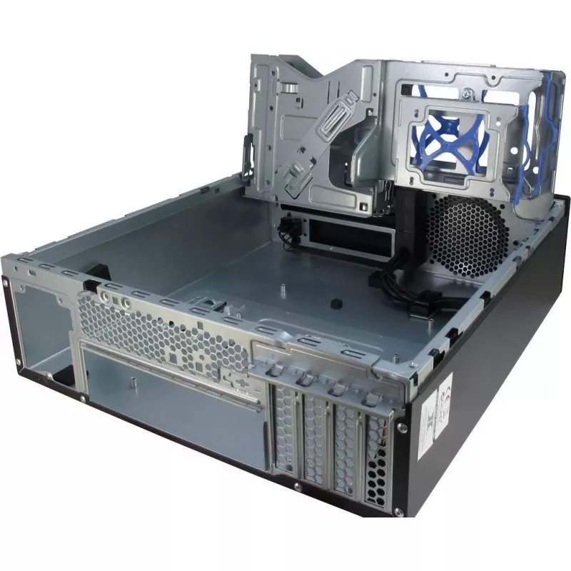 Korpusas Inter-Tech IT-503 - SFF - Mini-ATX - be maitinimo šaltinio (TFX12V) - matinė juoda - USB/Garsas (88881270)