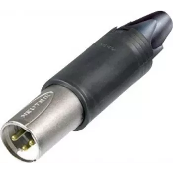 Neutrik XLR jungtis, kištukas, tiesus, lizdas, tiesus, 3 kontaktai, sidabrinė NC3FM-C 1 vnt.