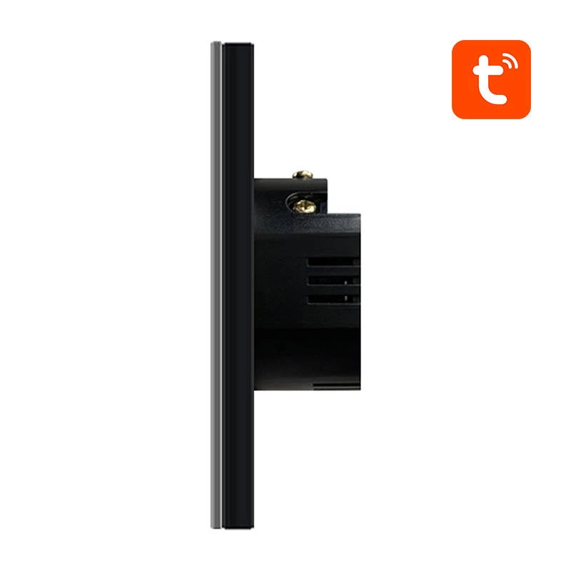 Išmanusis šviesos jungiklis Avatto ZTS02-EU-B2 ZigBee 2 krypčių juodas, montuojamas ant sienos, EU modelis
