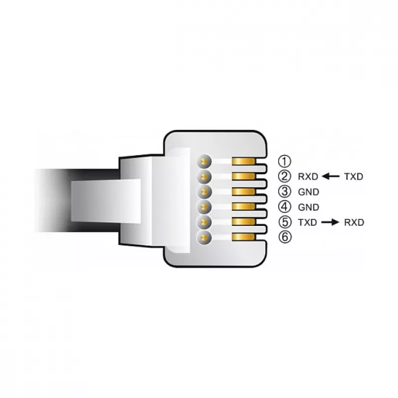 USB į RS-232 RJ12 adapterio laidas DeLOCK 66735, 2 m