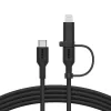 USB laidas Belkin BoostCharge Pro 1,5 m USB-C į USB-C/Lightning juodas