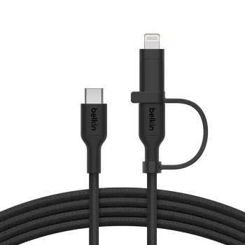 USB laidas Belkin BoostCharge Pro 1,5 m USB-C į USB-C/Lightning juodas