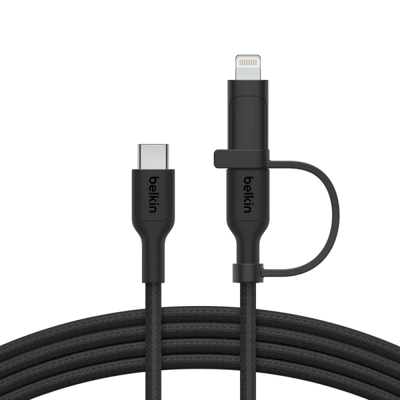 USB laidas Belkin BoostCharge Pro 1,5 m USB-C į USB-C/Lightning juodas