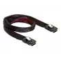 SAS kabelis DeLOCK 83073 0,1 m juodas raudonas