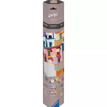 Tapybos rinkinys pagal numerius Ravensburger CreArt Canvas Edition: Spalvingi namai, modelis 25527