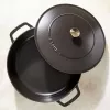 Sauté keptuvė ZWILLING STAUB BRAISERS apvali 28 cm, juoda, dugno skersmuo 22,2 cm
