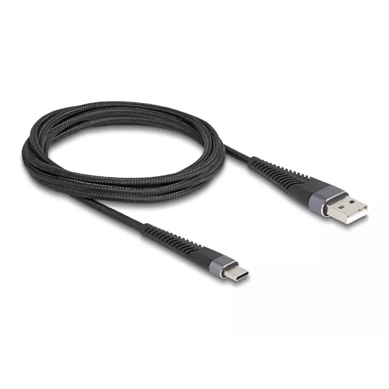 DeLOCK USB laidas USB 2.0 2 m USB A USB C juodas 81122