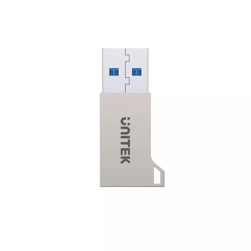 Unitek A1034NI adapteris iš USB-A kištuko į USB-C lizdą, USB 3.1 Gen1, sidabrinis