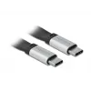 USB-C laidas DeLOCK 85926 USB 3.2 Gen 2 0.22 m USB C juodas sidabrinis
