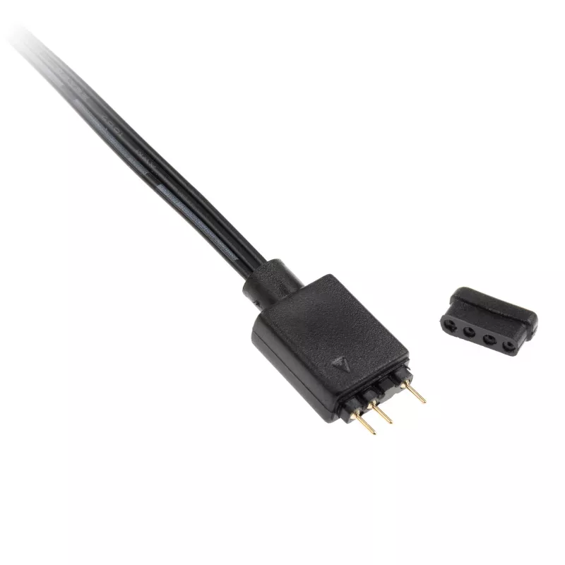 Adapteris Kolink 4‑kontaktis ventiliatoriaus į 3‑kontaktį 5V ARGB, 0,4 m