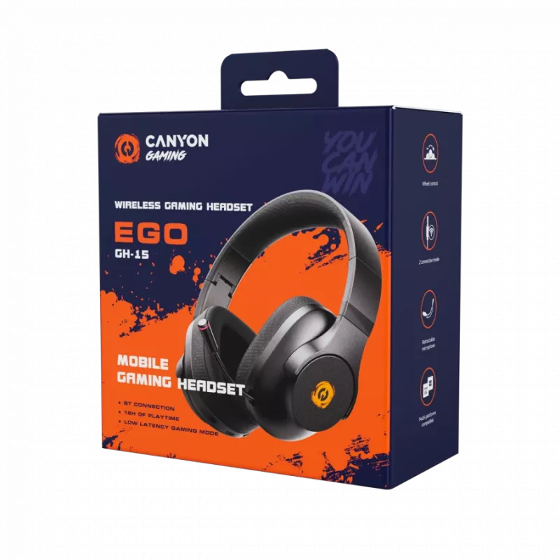 Ausinės CANYON EGO GH-15 2in1 BT Baltos