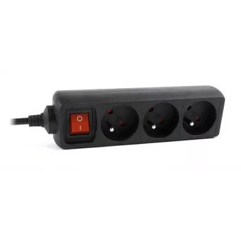 Gembird EG-PSU3F-01 apsauginis filtras nuo viršįtampių, juodas, 3 AC lizdai, 230 V, 0,6 m