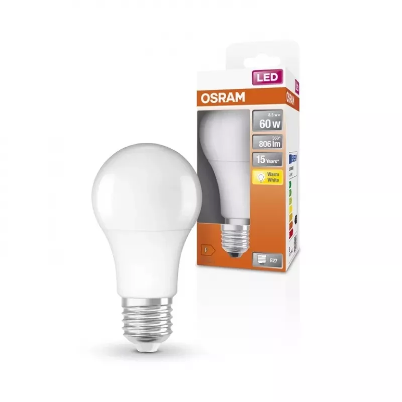 OSRAM Parathom Classic LED lemputė E27 8.5 W šilta balta