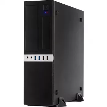 Korpusas Inter-Tech IT-503 - SFF - Mini-ATX - be maitinimo šaltinio (TFX12V) - matinė juoda - USB/Garsas (88881270)