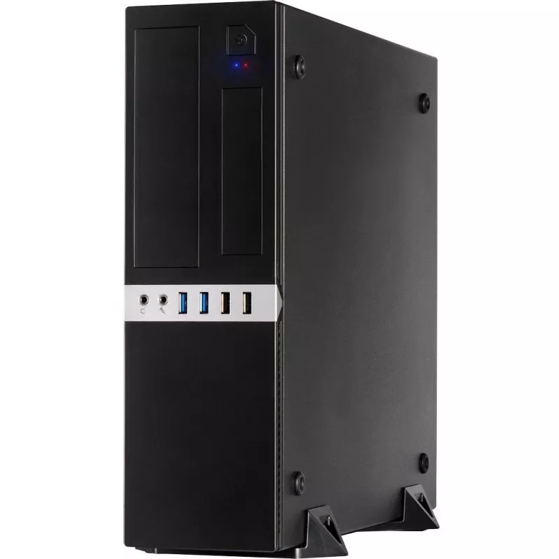 Korpusas Inter-Tech IT-503 - SFF - Mini-ATX - be maitinimo šaltinio (TFX12V) - matinė juoda - USB/Garsas (88881270)