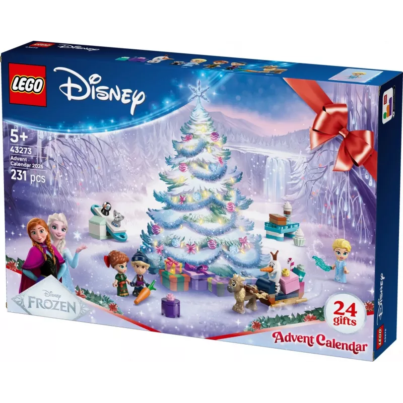 Konstruktorius LEGO Disney „Frozen“ Advento kalendorius 2025 rinkinys 43273 – 231 detalė, 4 minifigūrėlės, nuo 5 metų