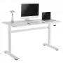 Stalas su rankiniu aukščio reguliavimu Ergo Office, maks. 40 kg, maks. aukštis 117 cm, su stalviršiu darbui stovint ir sėdint, ER-401 W