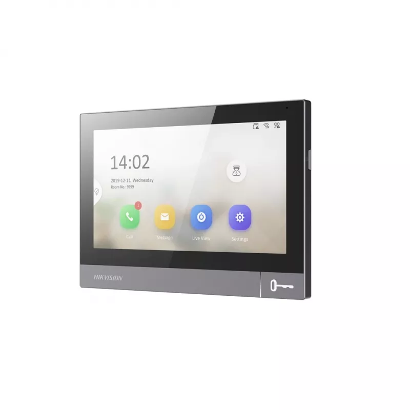 Videodurų skydelis vidaus Hikvision DS-KH8381-WTE1 7 colių 1024x600, PoE, Wi‑Fi, MicroSD