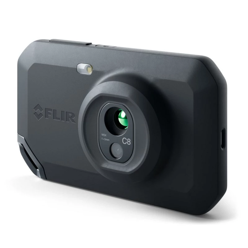 Termovizijos kamera FLIR C8, 320×240 pikselių šiluminis jutiklis, 3,5 colio LCD jutiklinis ekranas, -20–450 °C, IP54, USB-C, 5 MP matomo vaizdo kamera