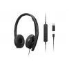 Lenovo 4XD1P83425 laidinės ausinės su mikrofonu, USB-A, juodos