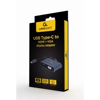 Cablexpert A-USB3C-HDMIVGA-01 USB grafikos adapteris pilkas