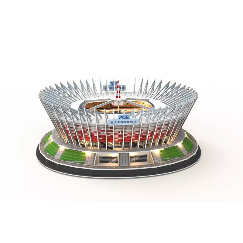 3D dėlionė cubicfun PGE National LED Model 306-L541H – LED apšviestas architektūrinis popierinis modelis