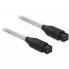 FireWire kabelis DeLOCK FireWire B/B 1,0 m pilkas