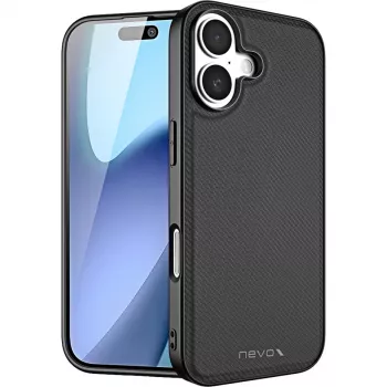 Apsauginis dėklas Nevox StyleShell NYLO iPhone 17, 6,3 colio, juodas