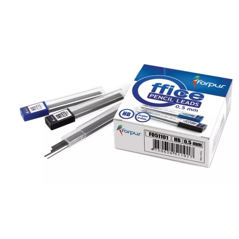 Pildomi švineliai Forpus FO51111 HB pilki 0,7 mm (12 vnt.)