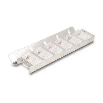 Keystone laikiklis 12 prievadų, pasukamas, 10 colių ir 19 colių stovo/sienos montavimui, DELOCK 67040, metalas/plastikas, sidabrinis, 77×222×27 mm