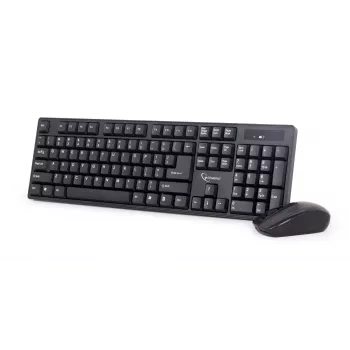 Belaidis klaviatūros ir pelės rinkinys Gembird KBS-W-01, juodas
