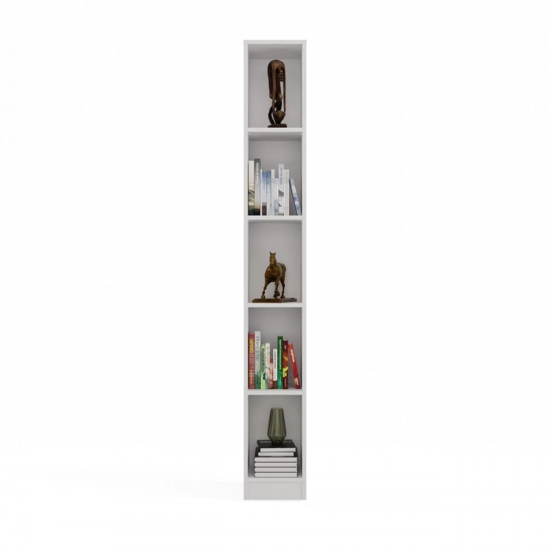 Vientisa knygų lentyna REGAŁ R25 25 cm balta