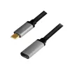 LogiLink USB C kabelis USB 3.2 Gen 2 CUA0105 0,5 m USB-C juodas/pilkas