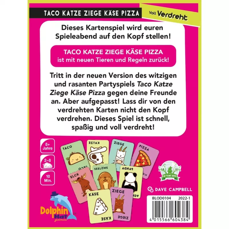 Taco Cat Goat Cheese Pizza: Voll verdreht, kortų žaidimas