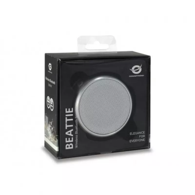 Conceptronic BEATTIE 01S belaidis Bluetooth garsiakalbis, 3 W, Bluetooth 3.0+HS, su mikrofonu, microSD, Micro-USB, sidabrinis