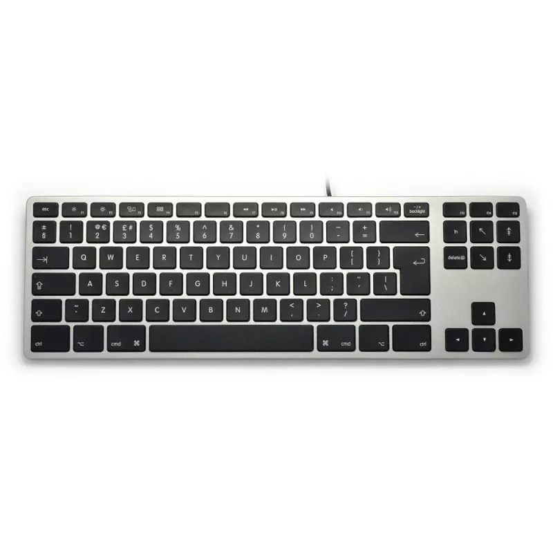 Aliumininė klaviatūra Mac Tenkeyless RGB Space Gray
