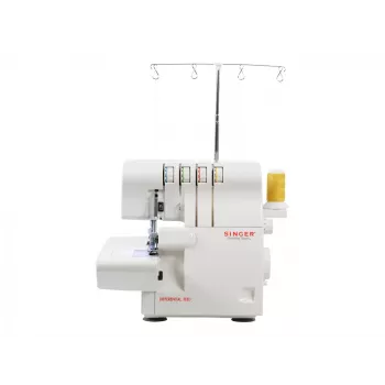 Siuvimo overlock mašina SINGER 14SH654 – elektrinė, 4 žingsnių saga, laisva rankovė, 1300 siūlių raštų, balta