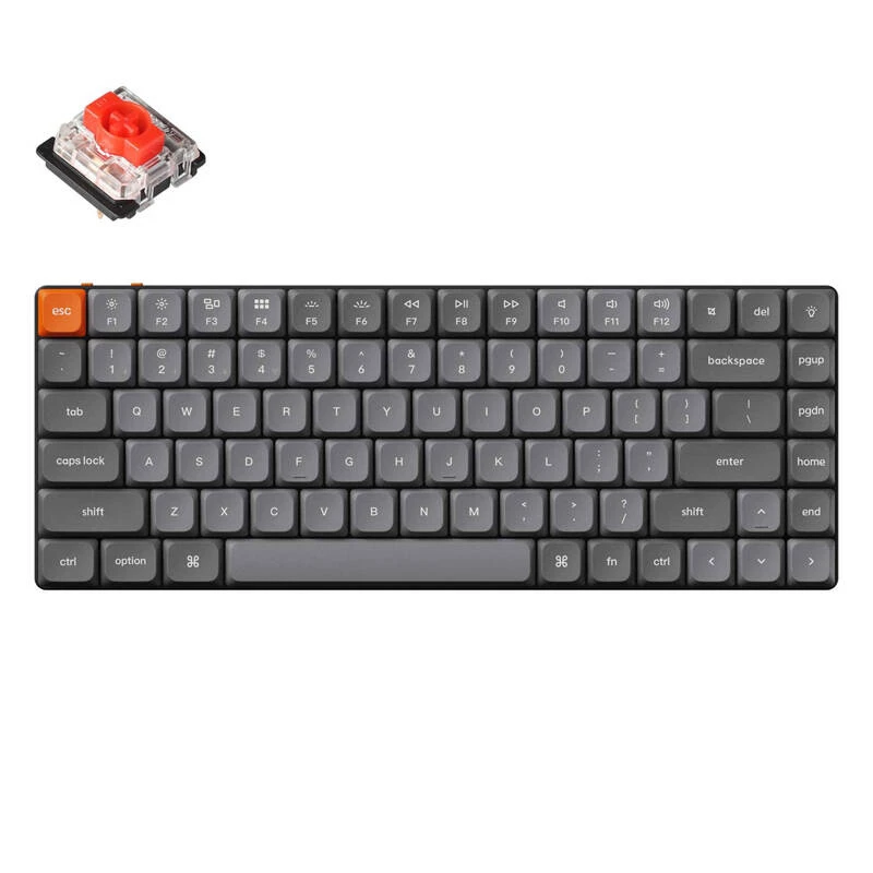 Keychron K3 Max belaidė klaviatūra USB RF Bluetooth pilka 75 %