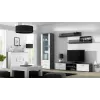 Sideboard Cama Meble UNI pilkos/baltos spalvos blizgesys, 2 durys, 2 lentynos, 1320×380×920 mm