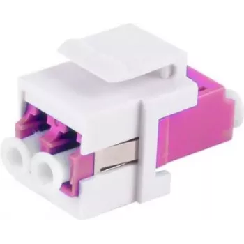 Keystone adapteris šviesolaidžiui ShiverPeaks LC-LC Duplex violetinis, modelis 08-10203