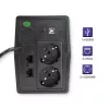 Qoltec Monolith nepertraukiamo maitinimo šaltinis (UPS) Dvigubo konvertavimo (Online) 0.45 kVA 240 W 2 AC lizdai