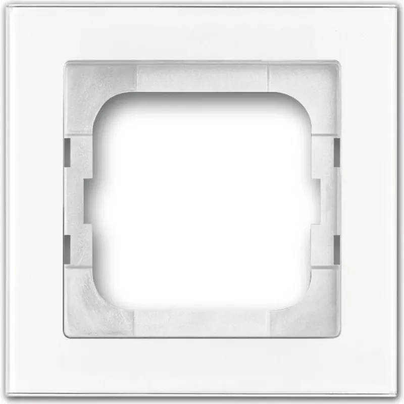 Busch-Jaeger Schalterserien. Produktfarbe: Weiß, Design: Schraubenlos, Markenkompatibilität: Busch-Jaeger. Breite: 91 mm, Höhe: 91 mm, Dicke: 1,1 cm (