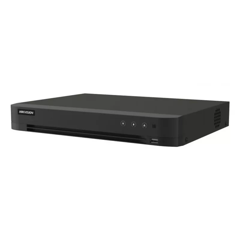 DVR Hikvision Pro Series 8 kanalų 5 MP 1U H.265 AcuSense, 8 įėjimai, Gigabit Ethernet, 12 TB HDD, 12 V, 24 W