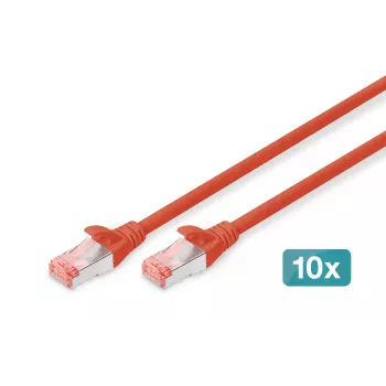 Tinklo laidas Digitus CAT 6 S/FTP RJ-45 5m Raudonas