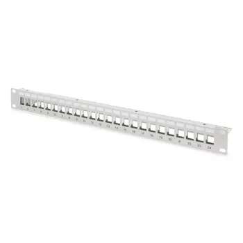 DIGITUS modulinė skirstomoji panelė 24 prievadų DN-91410-24 RJ-45 Cat6a pilka